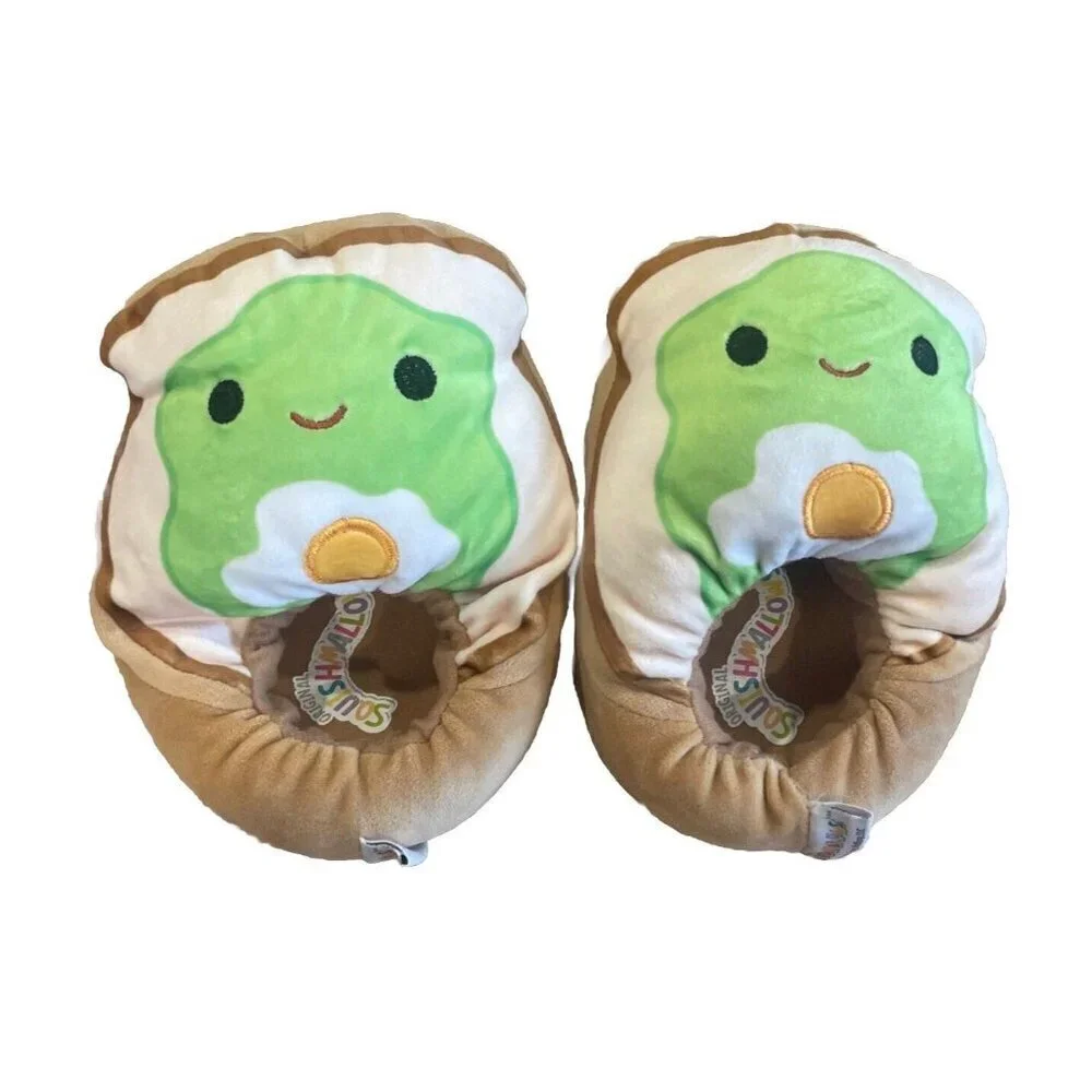 Original Squishmallows Slippers - Sinclair The Avocado Toast - Size 13-1